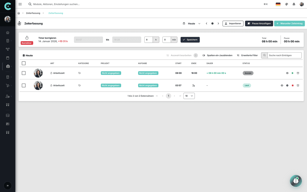 Time Tracking Dashboard