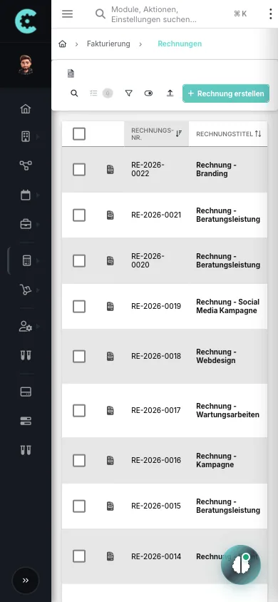 Fakturierung auf dem Smartphone