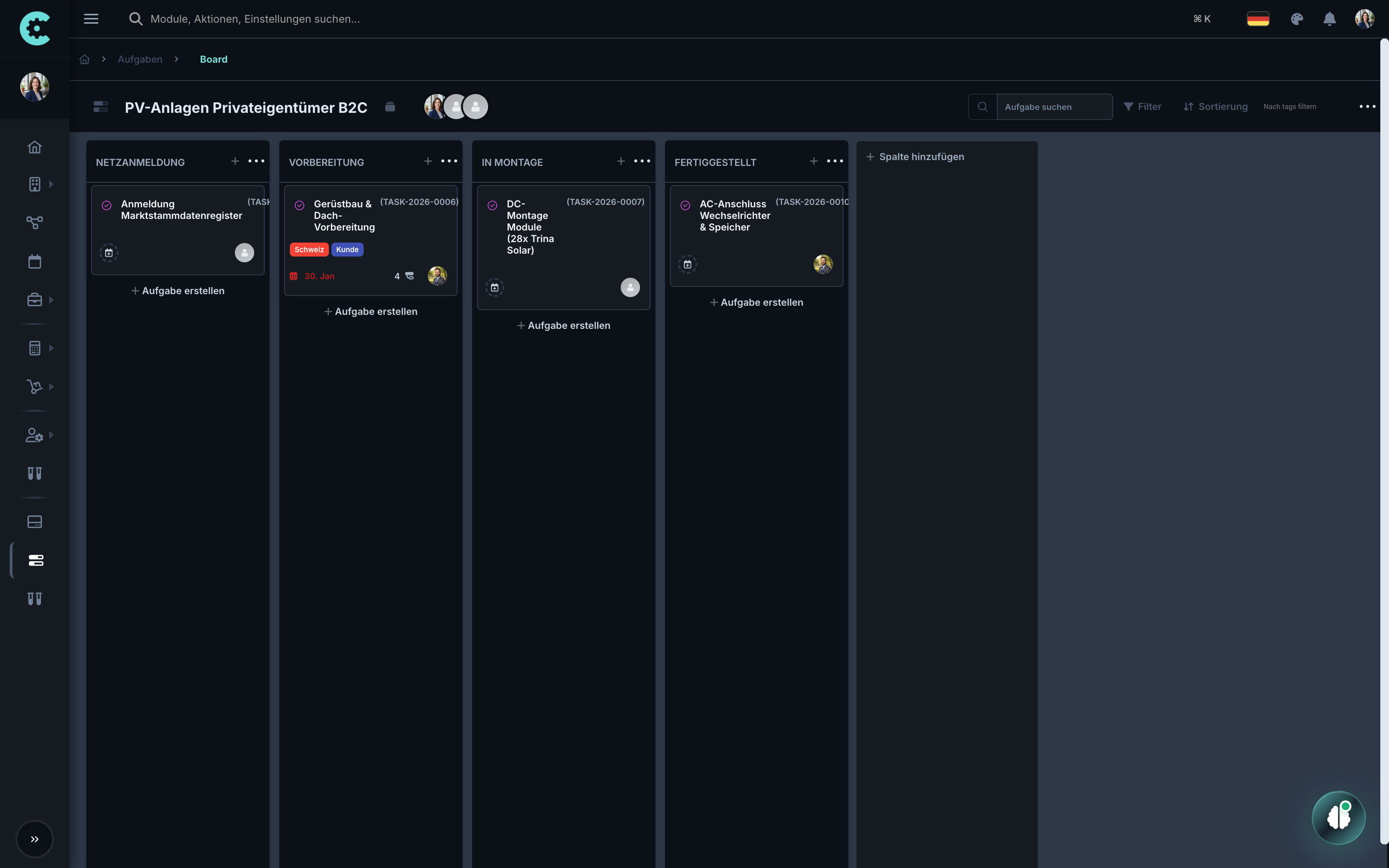Aufgaben organisieren,